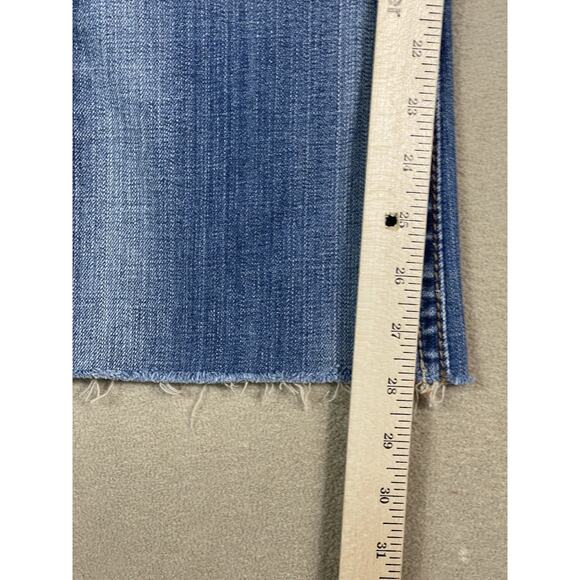 Rock Revival Jeans Womens 27 Blue Patti Boot Low Rise Cut Off Raw Hem Denim - Picture 8 of 16